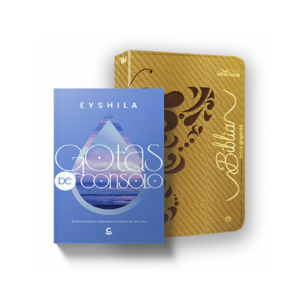 Kit Gotas de consolo + Bíblia MV Dourada