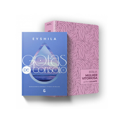 Kit Gotas de consolo + Bíblia MV Rosa